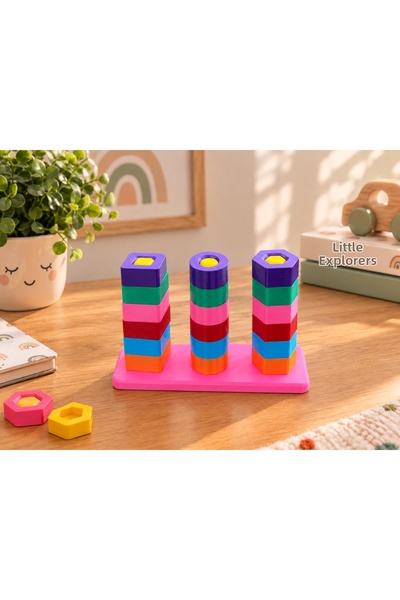 Generic Brand 3D Printing Colorful Geometric Balance Game Educational Skill T...