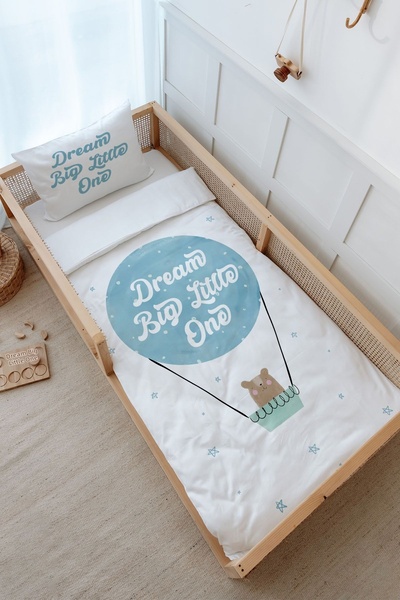 Tuğba Kuğu Montessori Duvet Cover and Fitted Sheet Set - Pure Baby Series - B...