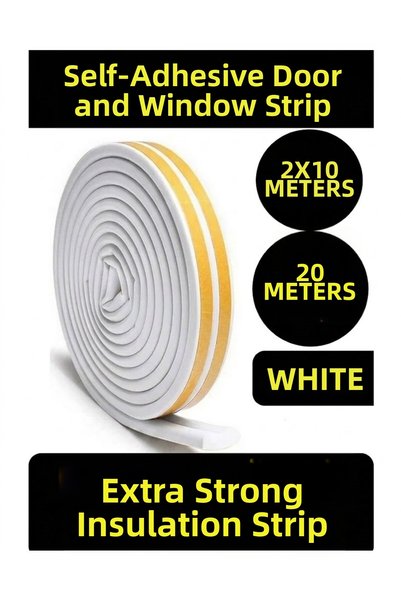 Neler Geldi Neler 10X2=20 Meters White Premium Door Window Cold Dustproof Ins...