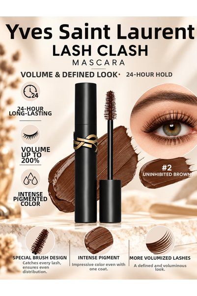 Yves Saint Laurent Lash Clash 02 Brown 9 ml – Blue Mascara with a Volumizing ...