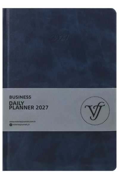 Victoria's Journals مفكرة أعمال يومية 2027 مقاس 17x24 سم - غلاف صلب من الجلد ...
