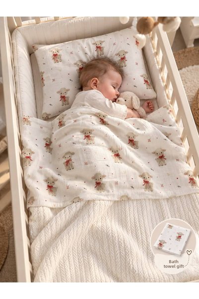 Fulya Tuhafiye مجموعة بطانيات أطفال من Ftbabycollection مزدوجة الجوانب من قما...