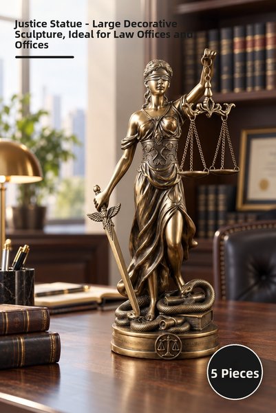 Yenilig 5Pcs Statue of Justice – Large Size Decorative Sculpture, Ornament fo...