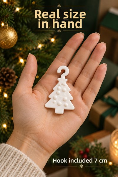 Viva Home 7-Piece Christmas Tree Ornament Set Red 7 cm New Year Christmas Dec...