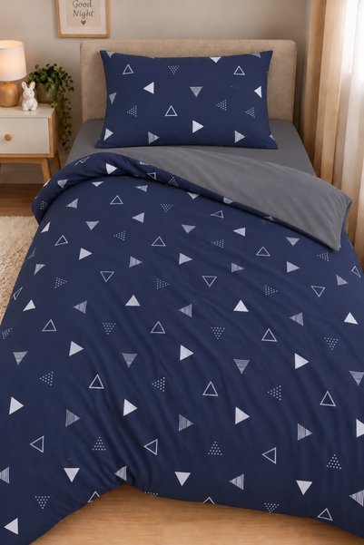 Mia Elora Single Elastic Sheet Duvet Cover Set Cotton