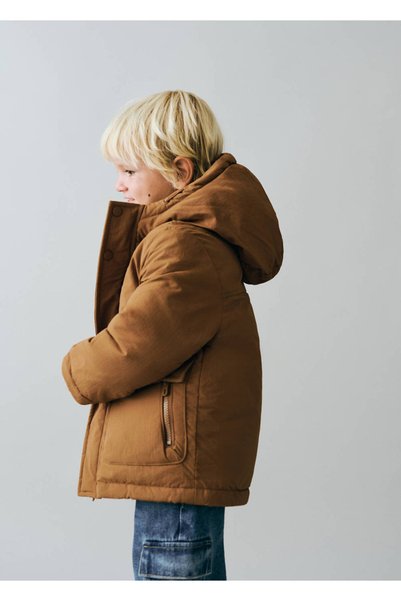 MANGO Baby Kapüşonlu kapitone anorak