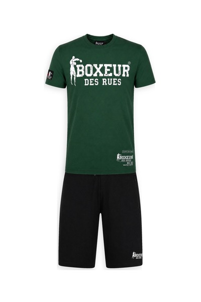 Boxeur Des Rues Set bărbați Boxeur des Rues: Șorturi de bumbac negre + Tricou...
