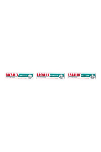 lacalut 3x PACK Sensitive Toothpaste, 75 ml