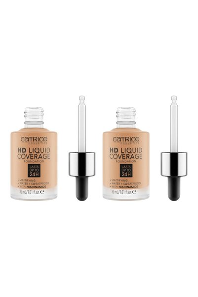 Catrice Pachet 2x Fond de ten lichid HD, Nr. 046 Bej Camel, 30ml