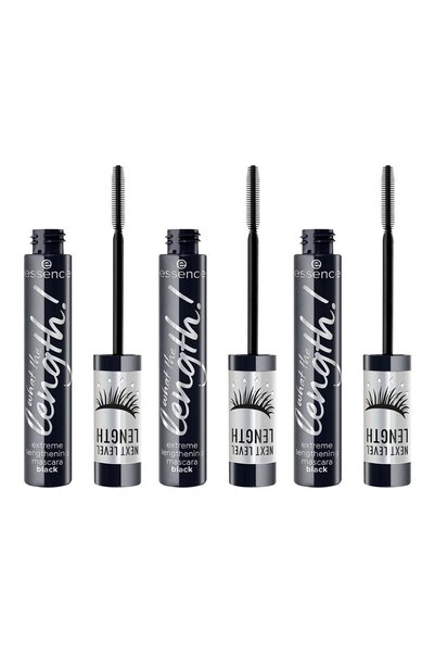 Essence 3x PACK What The Length! Extremely Lengthening Mascara #01-black 10 ml