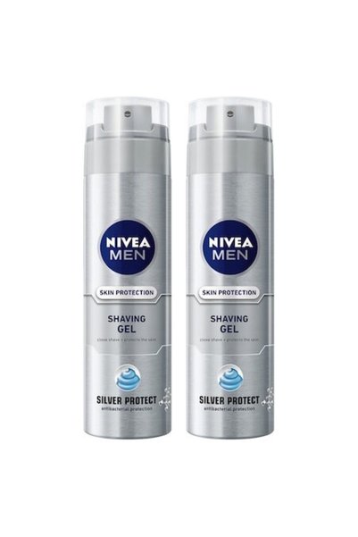 Nivea Men Pachet 2x Gel de ras Silver Protect, 200ml