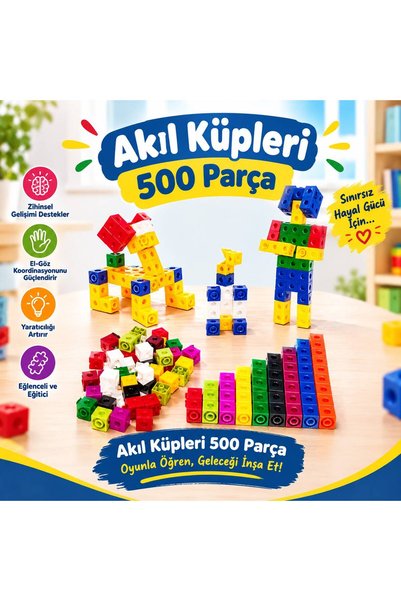 Üze Yayınları 500 قطعة من مكعبات العقل (العمر 3+)