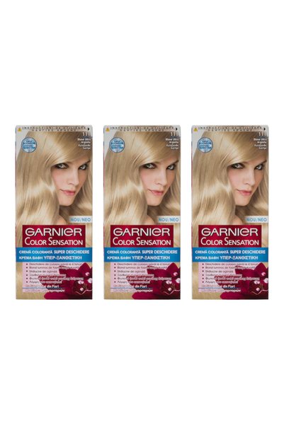 Garnier 3x ΣΥΣΚΕΥΑΣΙΑ Μόνιμη Βαφή Μαλλιών Color Sensation 111 Ultra Silver Bl...