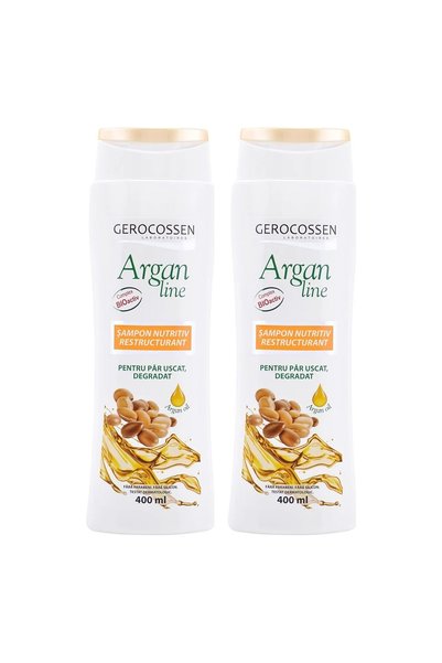 GEROCOSSEN Pachet de 2 șampoane restructurant și hrănitor cu ulei de argan, 4...