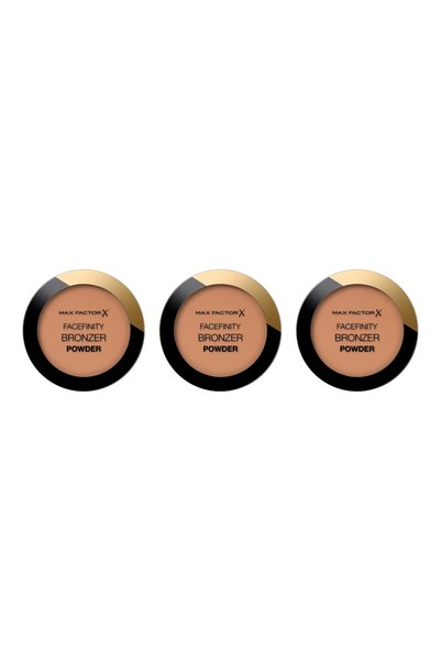 Max Factor Pachet de 3 pudre compacte de bronzare Facefinity – 001 Bronz Deschis