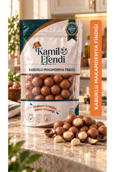 KAMİL EFENDİ 1975 Kabuklu Makademya Fındığı 200 gr Macadamia Kuruyemiş Atıştı...