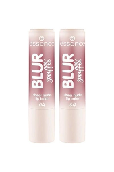 Essence 2x PACK Transparent Nude Lip Balm, BLUR soufflé - 04 Nude Mauve, Esse...