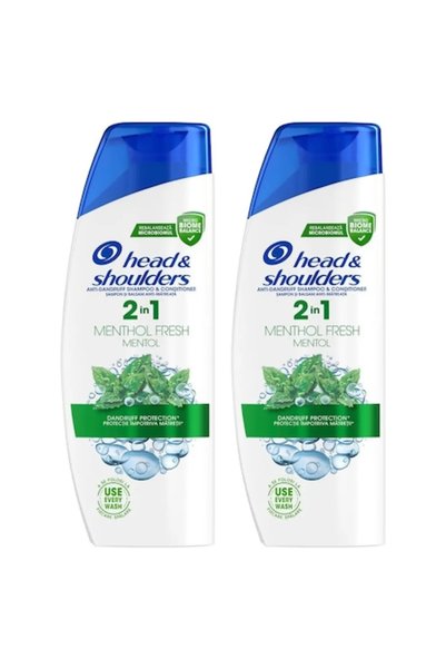 Head & Shoulders Pachet 2x Head&Shoulders Șampon cu Mentol 2 în 1, 330 ml
