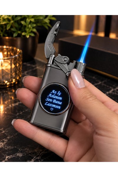 Techmarketi Kişiye Özel İsimli Lüks Gazlı Çakmak 3