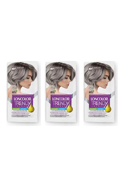 Loncolor 3x ΠΑΚΕΤΟ Μοντέρνα ημιμόνιμη βαφή μαλλιών χωρίς αμμωνία B21 χρωμέ ξα...
