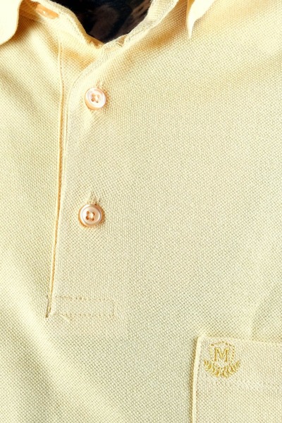ModeXL Mode XL Battal Size Men's Tshirt Polo Collar Pocket Classic Pique 20552 Mustard