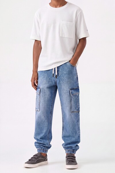 LEFTIES ERKEK ÇOCUK Kargo jogger jean pantolon
