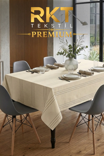 RKT Tekstil Premium Kalın Dokulu Leke Tutmaz Masa Örtüsü