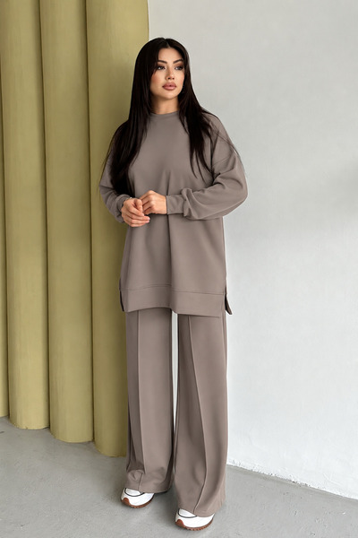 adba style Women's Modal Jersey Oversized Modest Tunic Set 4028