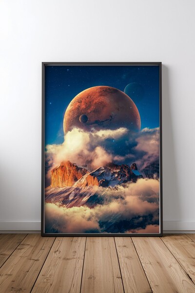 KEYFHOME Mars Ascending Αφίσα ζωγραφικής σε μαύρο πλαίσιο από MDF Δώρο διακόσ...