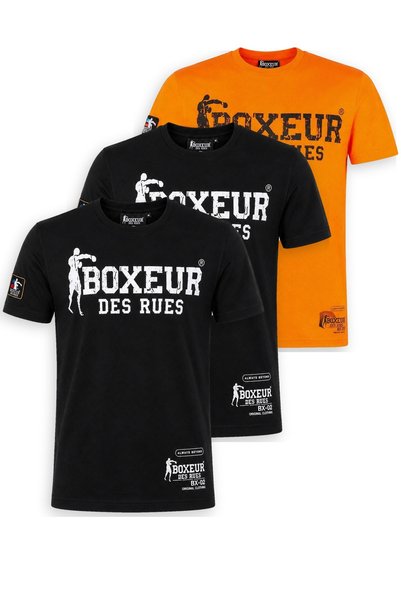 Boxeur Des Rues Pachet de 3 tricouri bărbătești Boxeur des Rues: 2 x Negru cu...