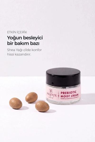 Polente Natural Prebiotic Moist Cream - Cica & Panthenol Yoğun Nemlendirici Prebiyotik Yüz Kremi (50 ml)