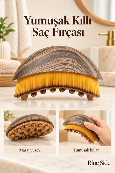 BLUE SİDE Pinterest Stil Yüz Temizleme Masaj Fırçası Yüz Cilt Gözenek Kapatıc...