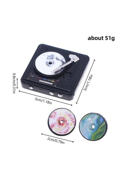 Choice 1 Set 1Set Mini Retro Record Player Simulation Miniature Record Player...