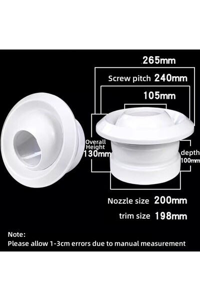 Choice1 200mm ABS Circular Jet Spherical Nozzle Air Vent for Airport Station ...