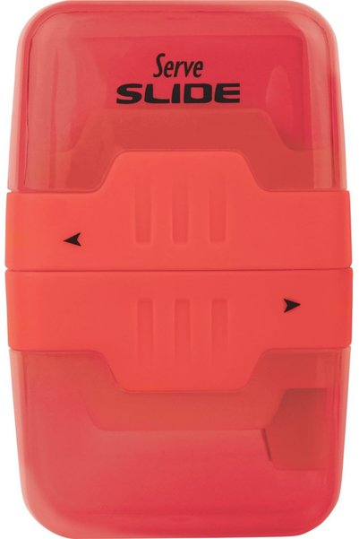 Serve Slide eraser pencil sharpener red single
