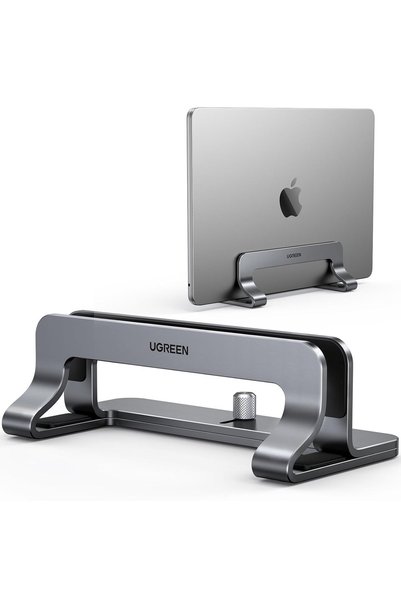 Ugreen Dikey Bilgisayar Standı, Çift Yuvalı Ayarlanabilir Alüminyum Laptop Standı, MacBook Air/Pro,