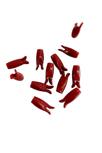 KC NATURAL Okçubaba Koç Gez Kırmızı 5 Adet Polycarbonate Resin – Dayanıklı ve Hafif Okçuluk Gezi Kırmızı