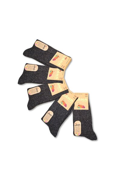 KRAL SOCKS جوارب من صوف الحملان حراري – 5 أزواج من مجموعة خياطة مخفية Kuzu ال...