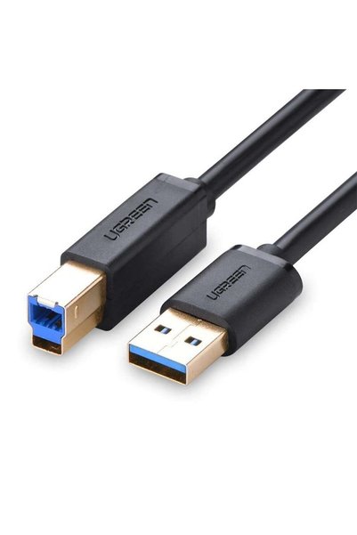 Ugreen USB-A 3.0 USB-B 3.0 Yazıcı Kablosu, 1 Metre, Siyah