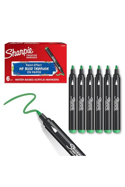 Sharpie نهاية مستديرة، لون أخضر زمردي