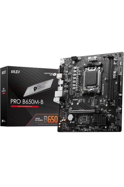MSI PRO B650M-B DDR5 AMD B650 AM5 Soket DDR5 6800+(OC) MHz mATX Anakart