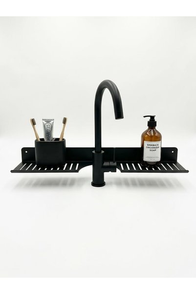 Orret Home Eviye Önü Organizer Rafı Metal Lavabo Üstü Raf Mutfak Evye Üstü Or...