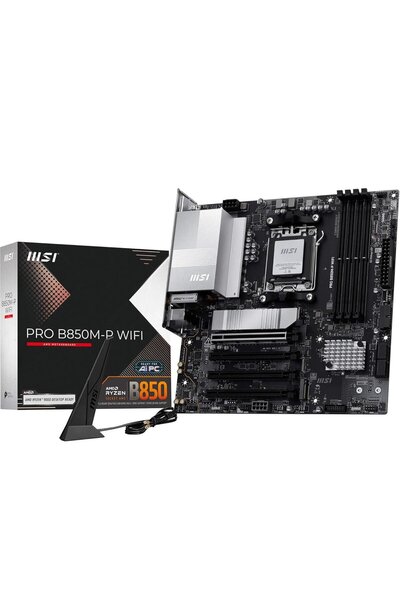 MSI PRO B850M-P WIFI7 DDR5 AMD B850 AM5 Soket DDR5 8200+(OC) MHz mATX Anakart