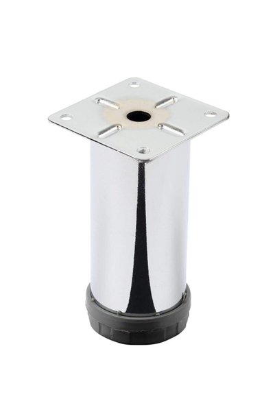 EYM 4 Adet Mobilya Ayağı Metal 10 cm Alttan Ayarlı 42 mm Krom Ayak