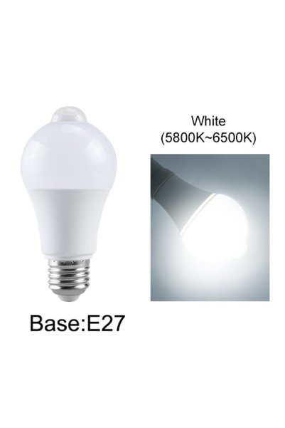 MeeToo مصباح LED بقوة 12 واط مع مستشعر حركة E27، إضاءة بيضاء باردة، مصباح LED...