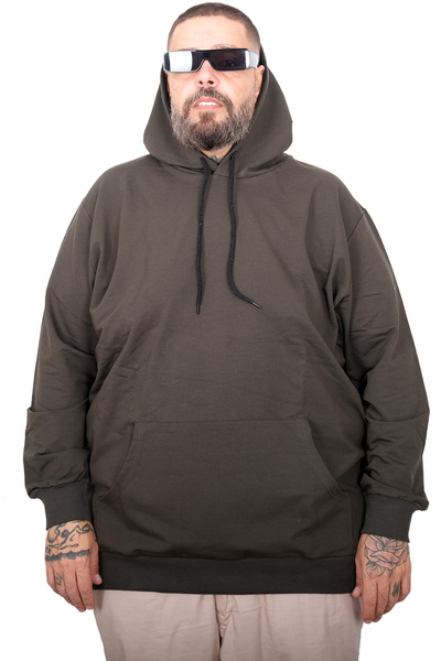 ModeXL Mode XL Büyük Beden Eşofman Üstü 2ip Basic 20569 Haki
