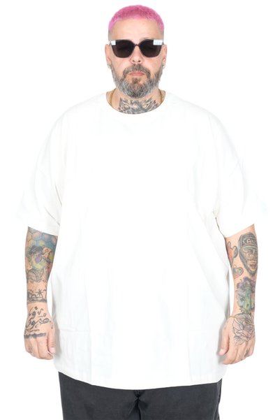 ModeXL Mode XL Large Size Thick Basic T-Shirt 25162 White