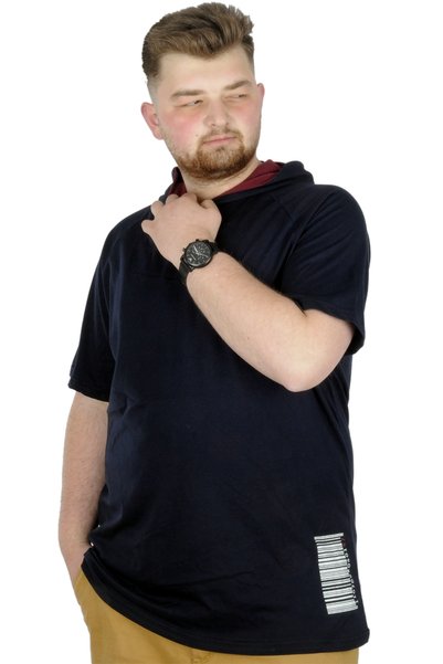 ModeXL Tricou cu glugă Mode XL, mărime mare, cod de bare 22178, bleumarin