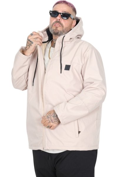 ModeXL Mode XL Mărime mare Palton cu glugă pentru bărbați, impermeabil, softs...