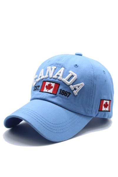 Choice5 Adjustable SKY BLUE Adjustable CANAD Maple Leaf Embroidered Baseball ...